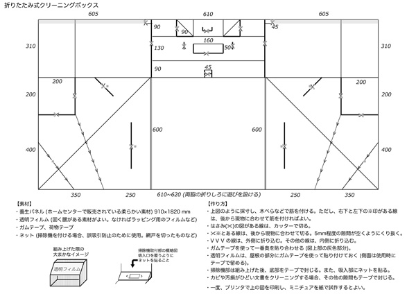 report63_01　クリーニングボックス設計図・素材・作り方
